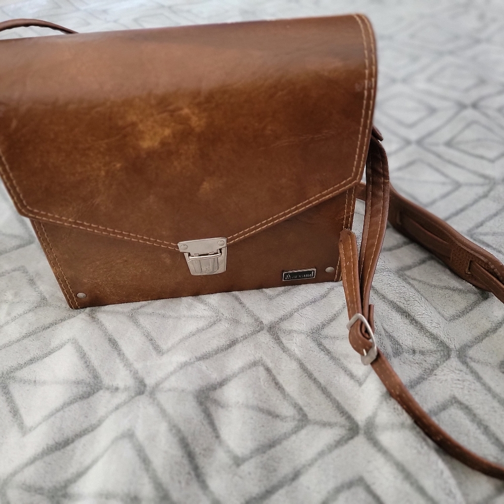 Marsand Camera Bag | Vintage 70's Brown Vinyl Hard Bodied Bag | Retro Utility St